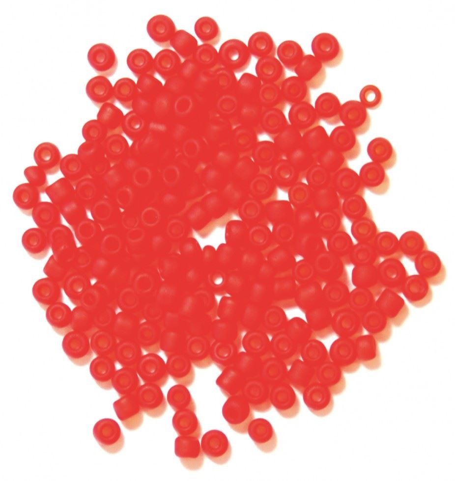 Craft Factory Red Frosted Rocailles Beads