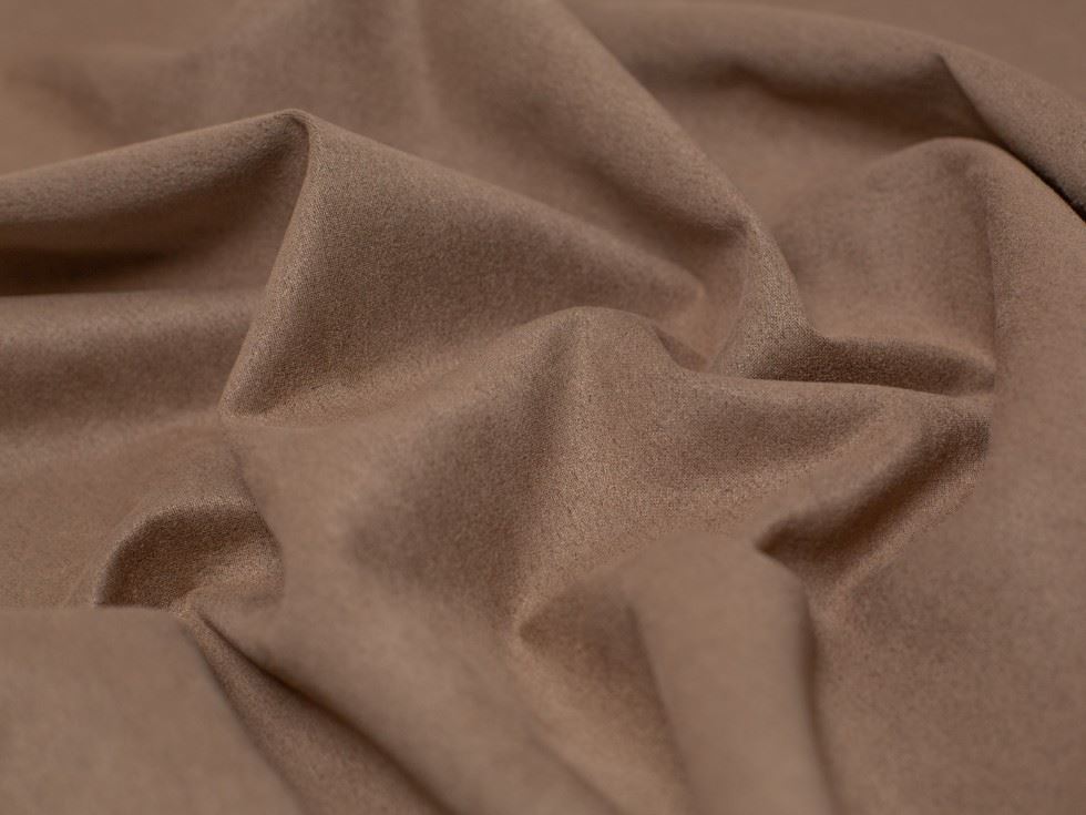 Minerva Core Range Camel Suede Scuba Stretch Knit Fabric