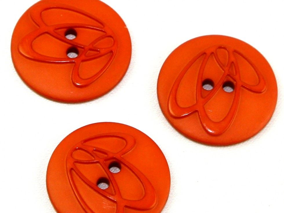 Dill Orange Embossed Swirl Buttons (Value Pack)