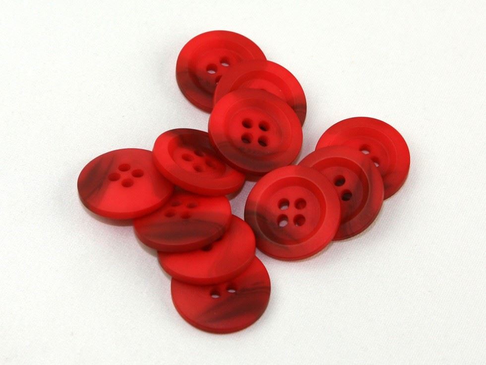 Dill Round Marble Buttons (Value Pack) Red
 