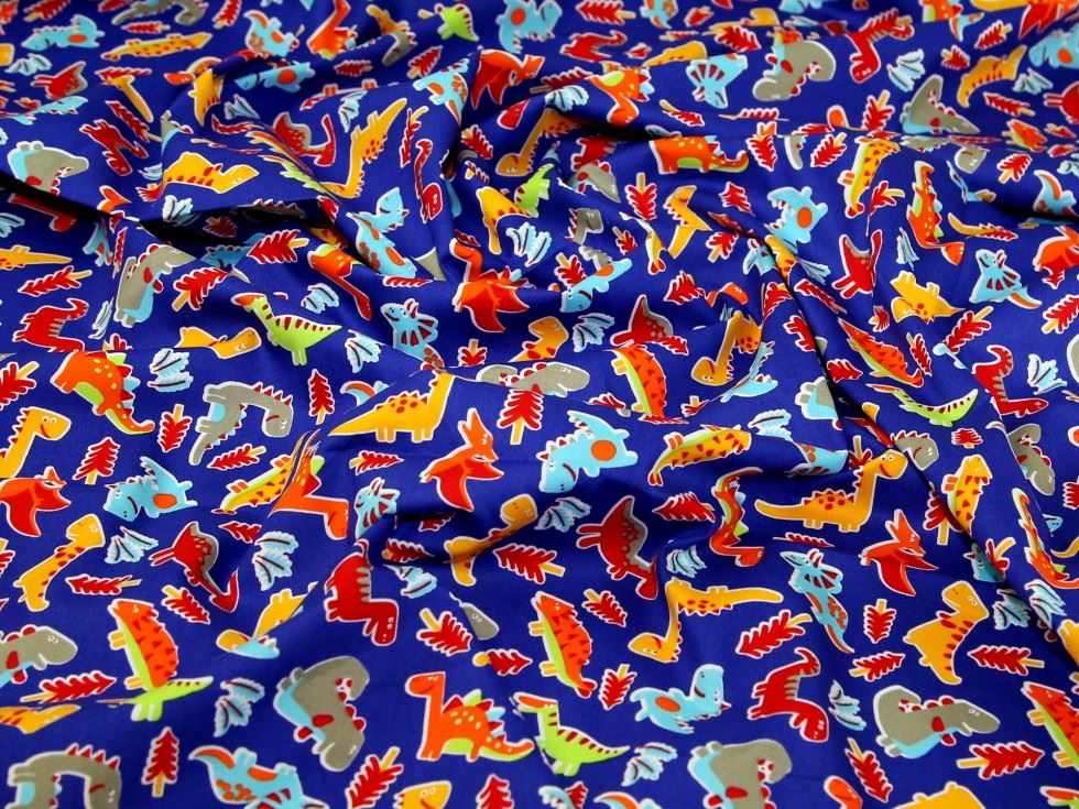 Deadstock 100% Cotton Poplin Fabric Royal Blue
 