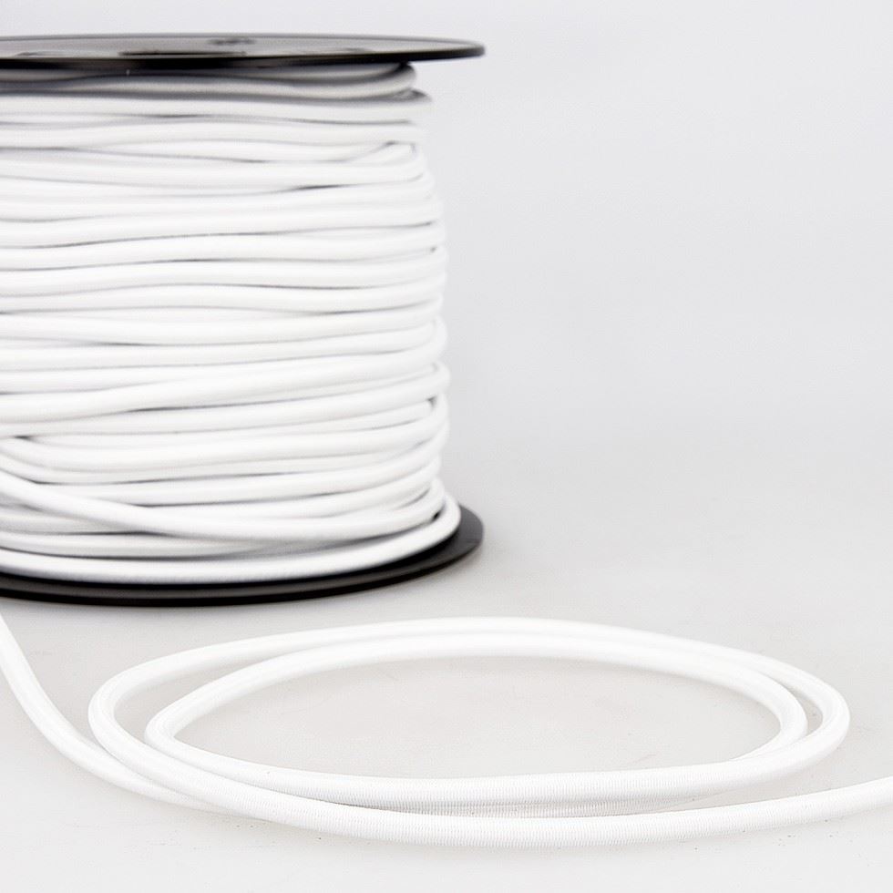 Stephanoise White Round Elastic Cord