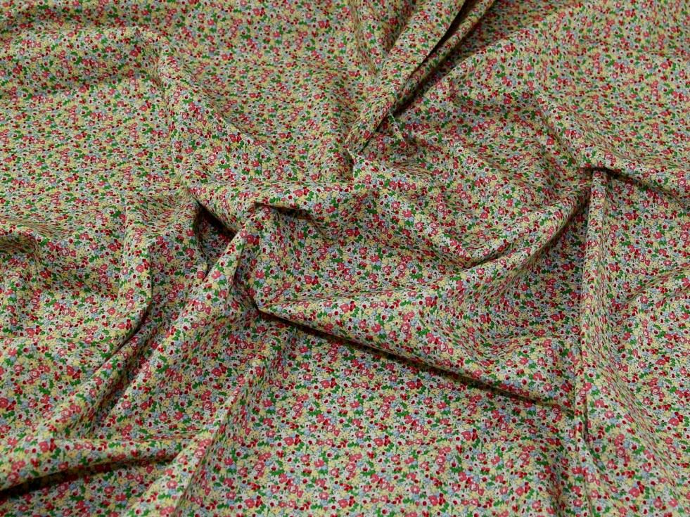 Rose And Hubble Lemon Multi 100% Cotton Poplin Fabric