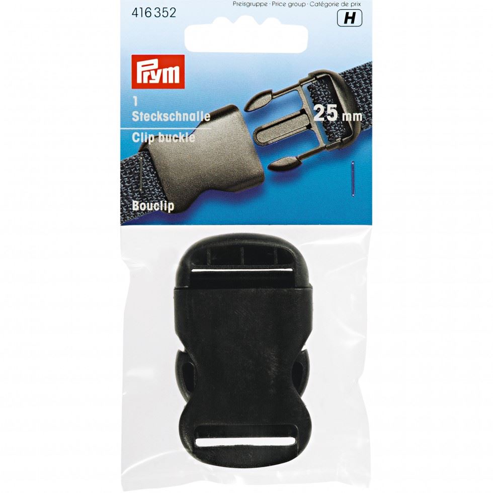 Prym Black Plastic Clip Buckles