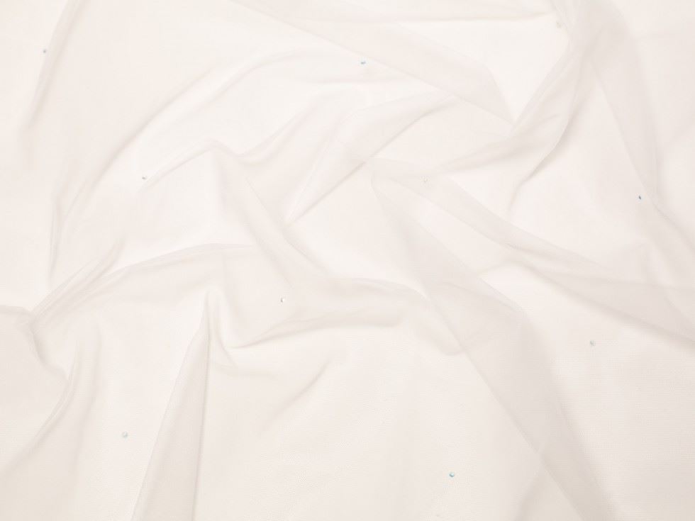 Minerva Core Range Rhinestone Victoria Tulle Net Fabric Ivory
 