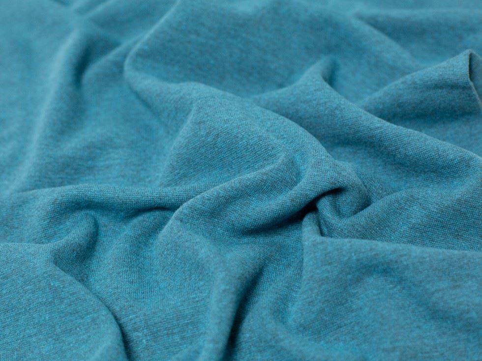 Minerva Core Range Dark Jade Melange Tubular Ribbing Stretch Knit Fabric