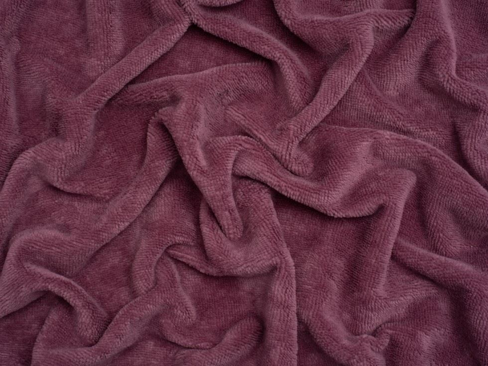 Minerva Core Range Bamboo Cotton Velvet Towelling Fabric Dusty Pink
 