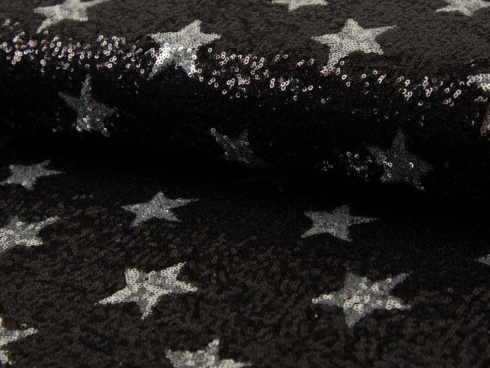 Deadstock Sequin Mesh Fabric Black
 