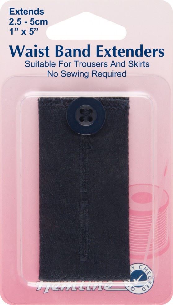 Hemline Navy Waistband Extender Buttons