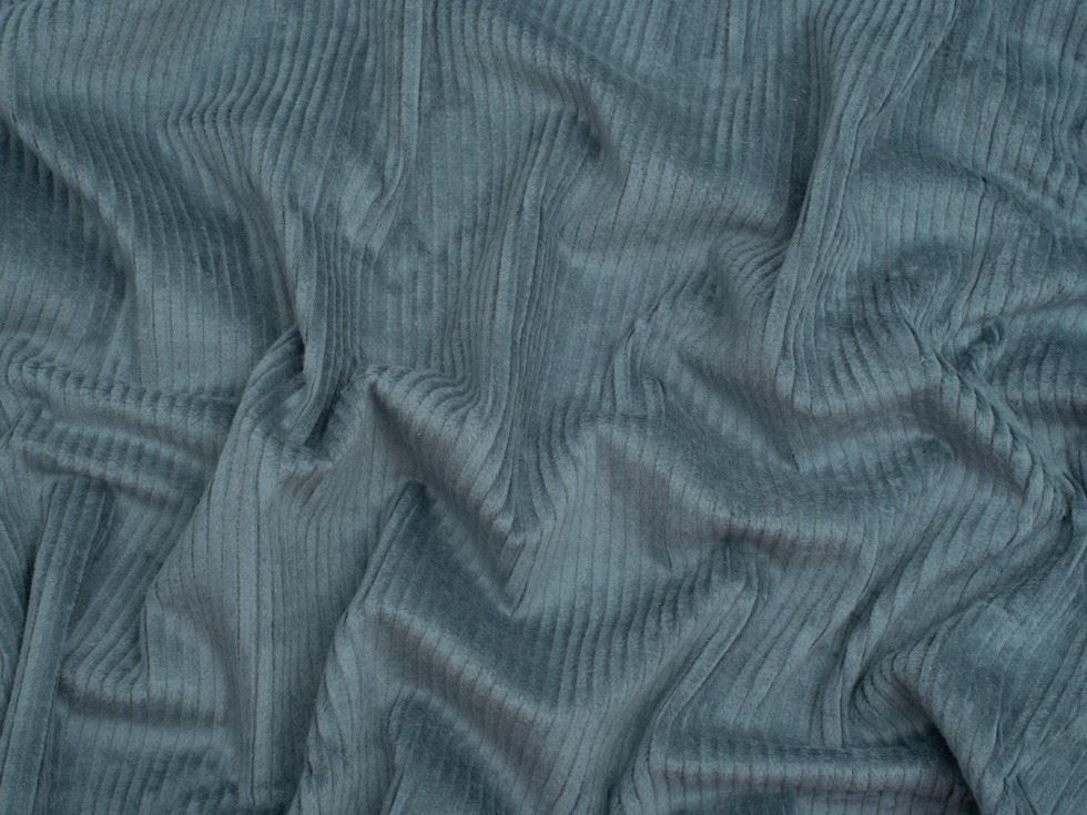 Minerva Core Range 6 Wale Stretch Woven Jumbo Cord Fabric Indigo Blue
 