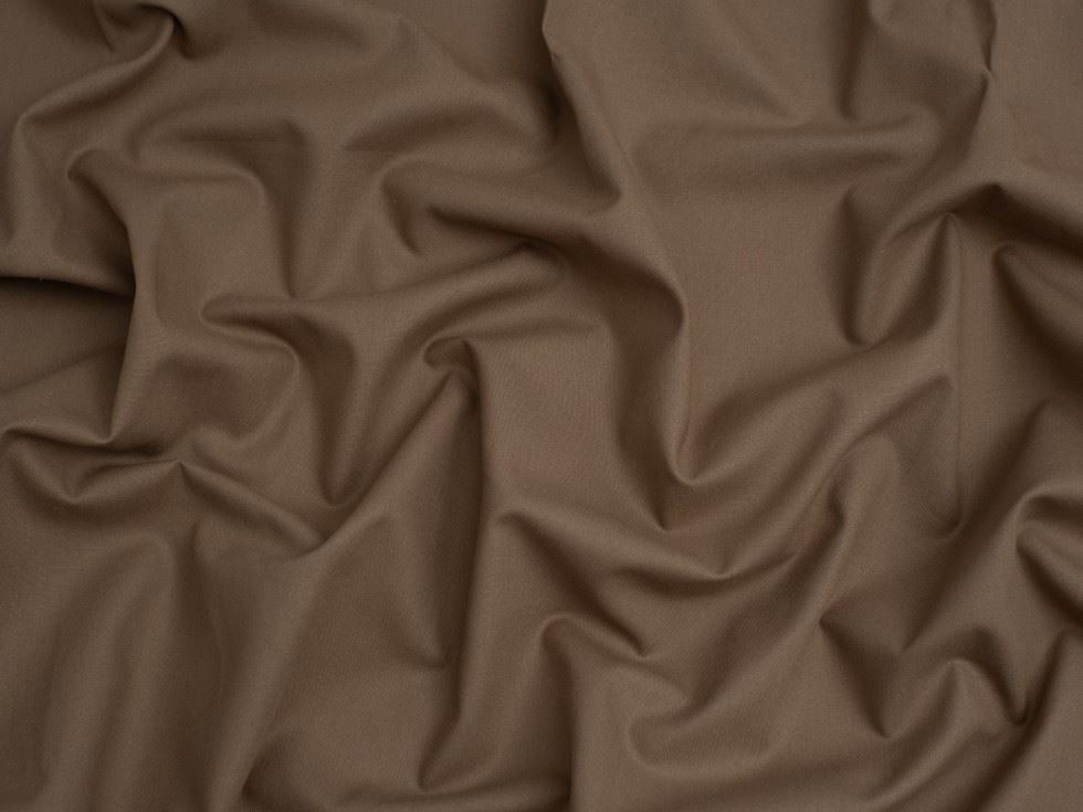 Minerva Core Range Baby Soft Cotton Poplin Fabric Taupe
 