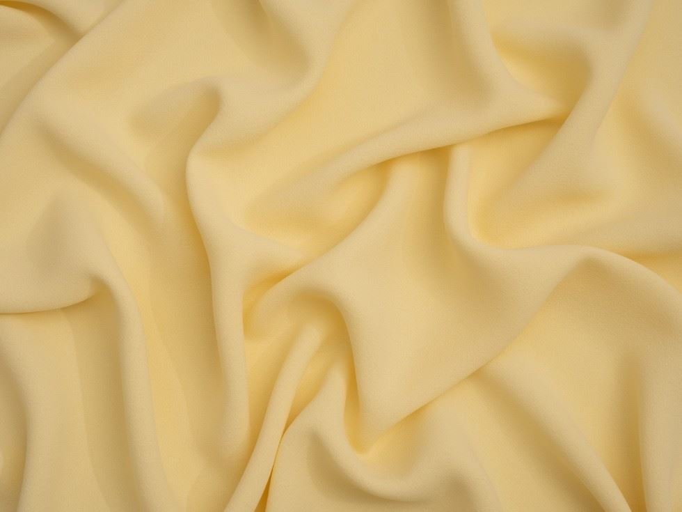 Minerva Core Range Banana Heavy Triple Crepe Fabric