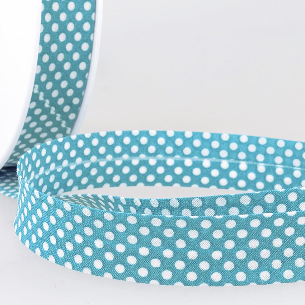 Stephanoise Dotty Bias Binding Tape Peacock
 