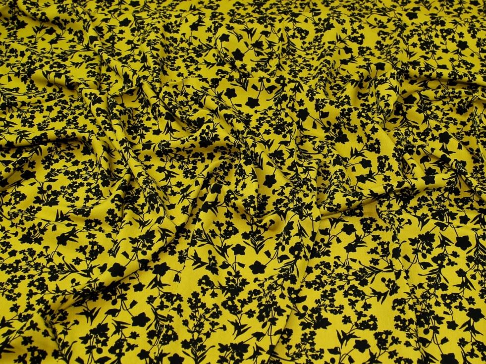 John Louden Ochre Viscose Challis Fabric