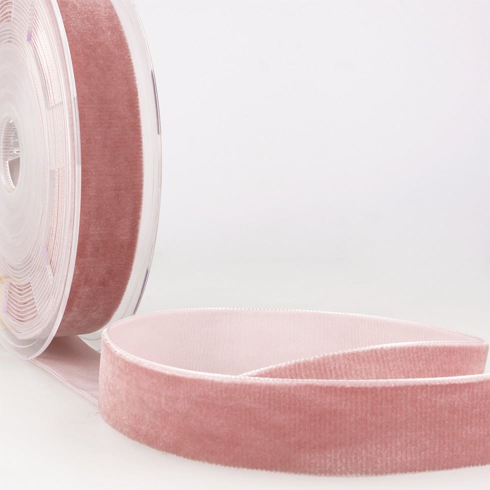 Stephanoise Velvet Ribbon Antique Pink
 