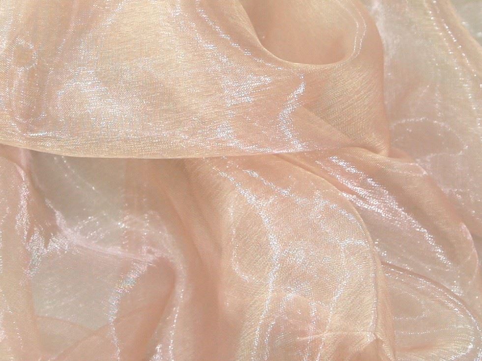 Deadstock Sheer Organza Fabric Dusky Pink
 