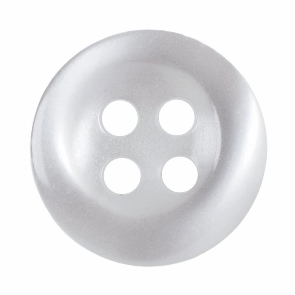 Hemline White Round Translucent Buttons