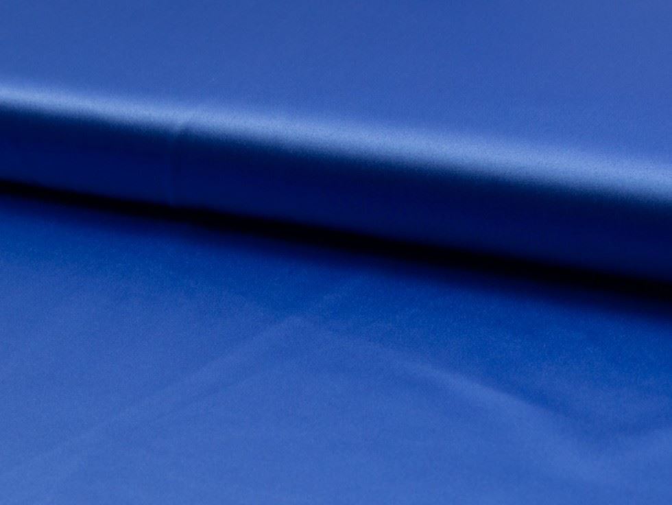 Royal Blue Deadstock Stretch Woven Polyester Satin Fabric
