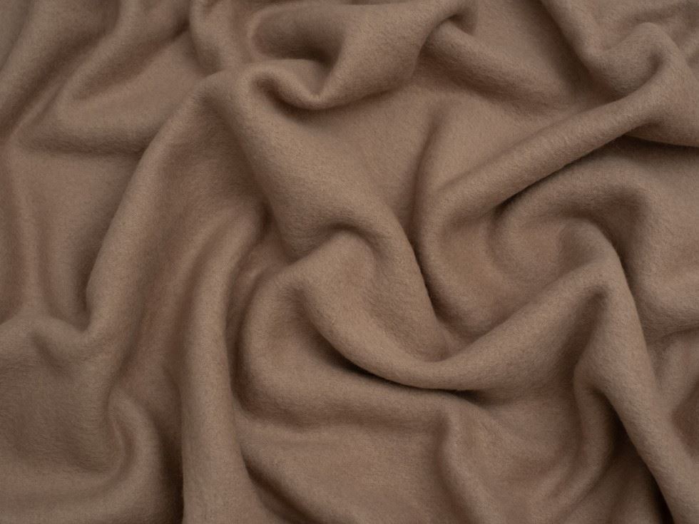 Minerva Core Range Taupe Brown 100% Cotton Fleece Fabric