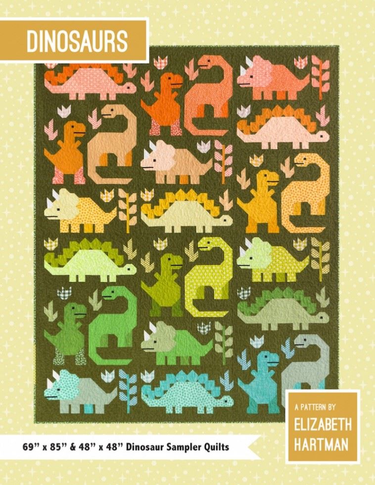 Elizabeth Hartman Quilting Pattern Dinosaurs Quilt
 