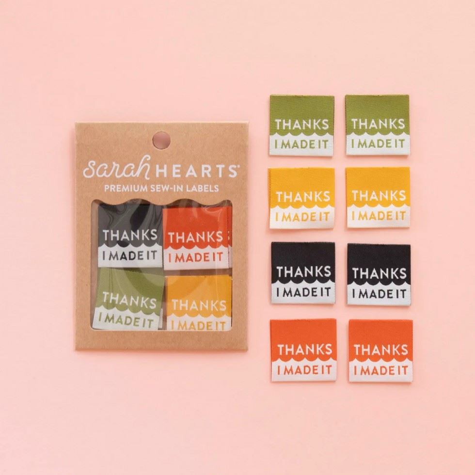 Sarah Hearts Thanks I Made It Woven Labels Multi
 