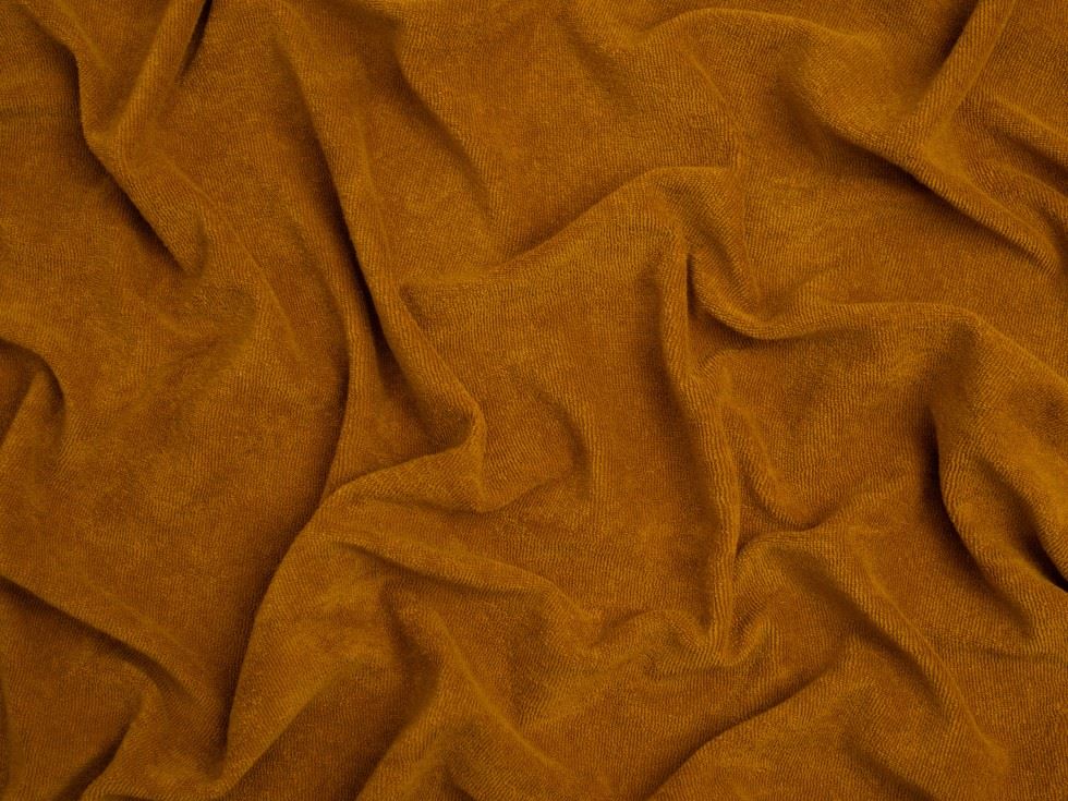 Minerva Core Range One Sided Cotton Towelling Fabric Camel