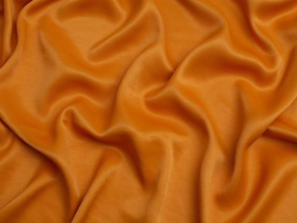 Viscose Sateen Crepe Fabric Ochre