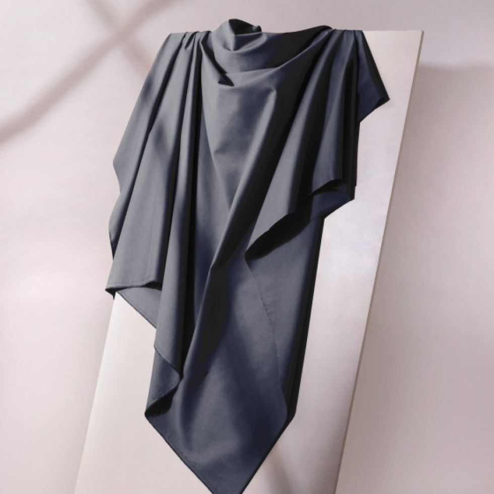 Atelier Brunette Light Cotton Gabardine Fabric Deep Charcoal
