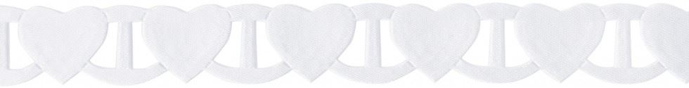 Berisfords Linking Heart Ribbon White
 