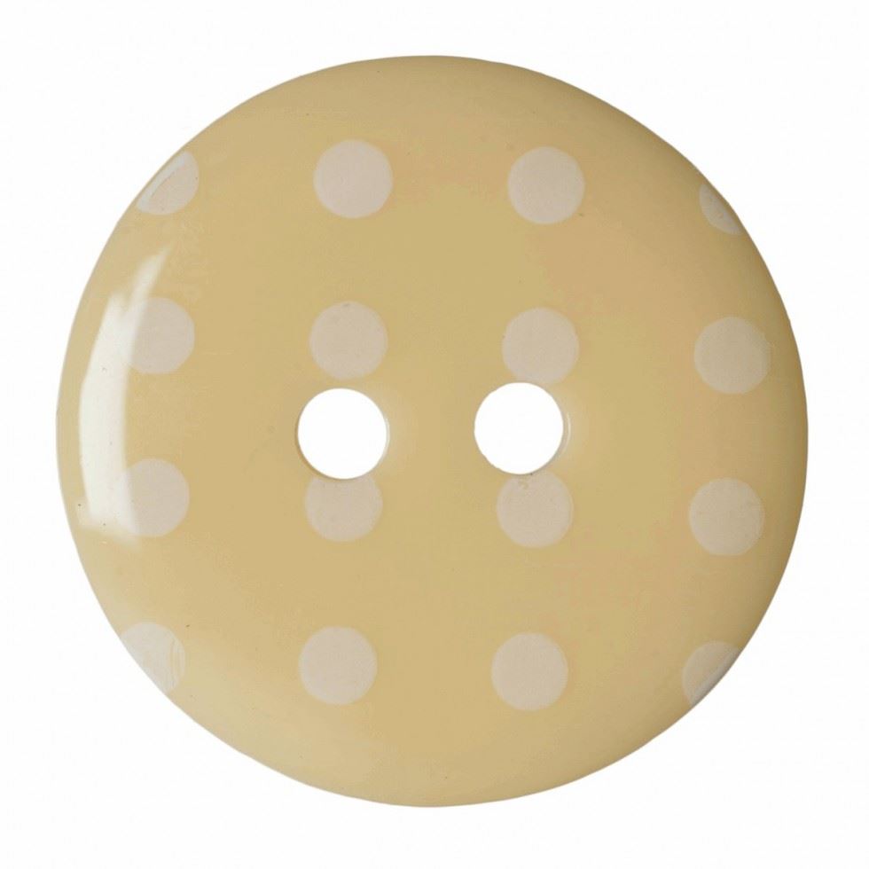Hemline Cream Polka Dot Buttons