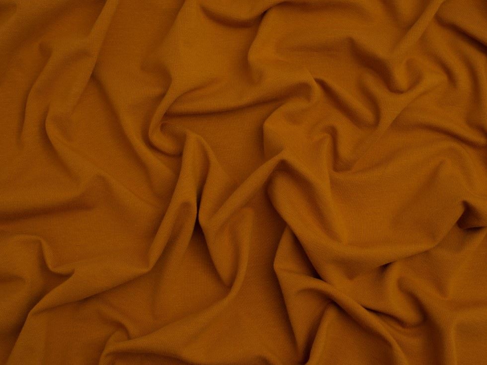 Minerva Core Range Camel Cotton Lycra Jersey Stretch Knit Fabric