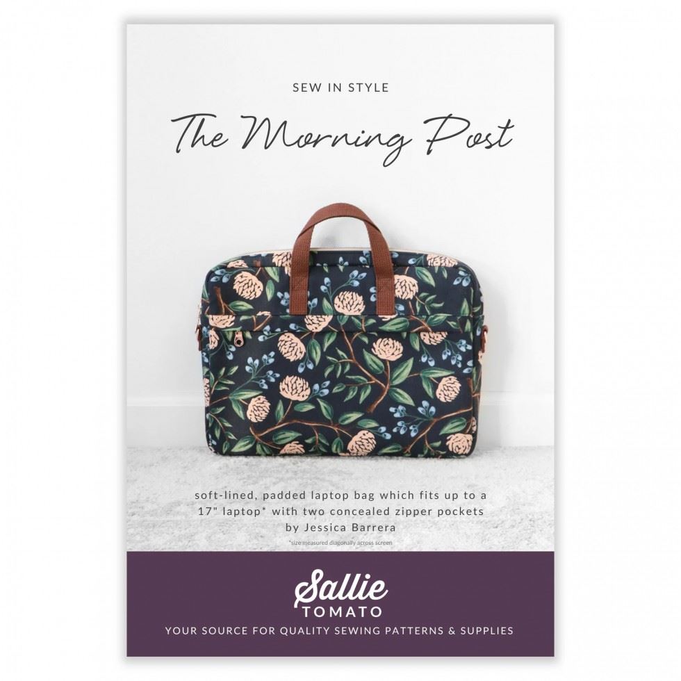 Sallie Tomato Sewing Pattern Morning Post Laptop Bag
