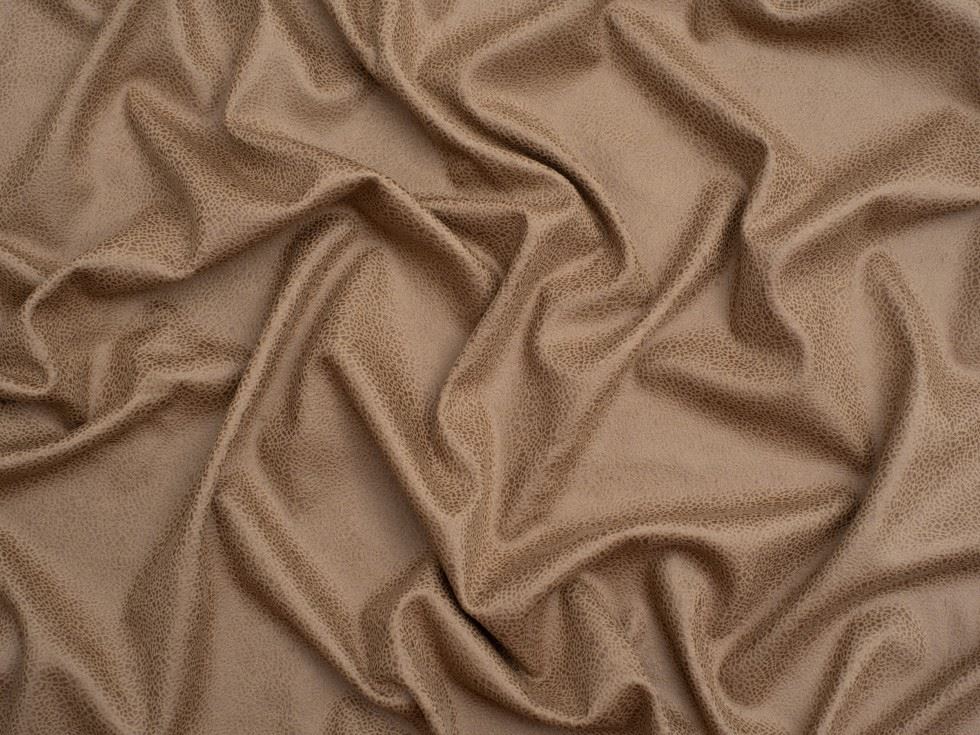 Minerva Core Range Foiled Heavy Suede Stretch Knit Fabric Cream