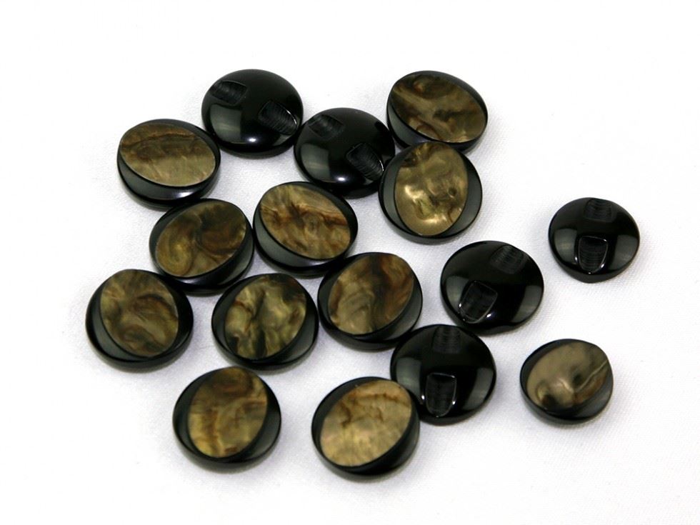 Dill Brown Oval Marble Buttons (Value Pack)
