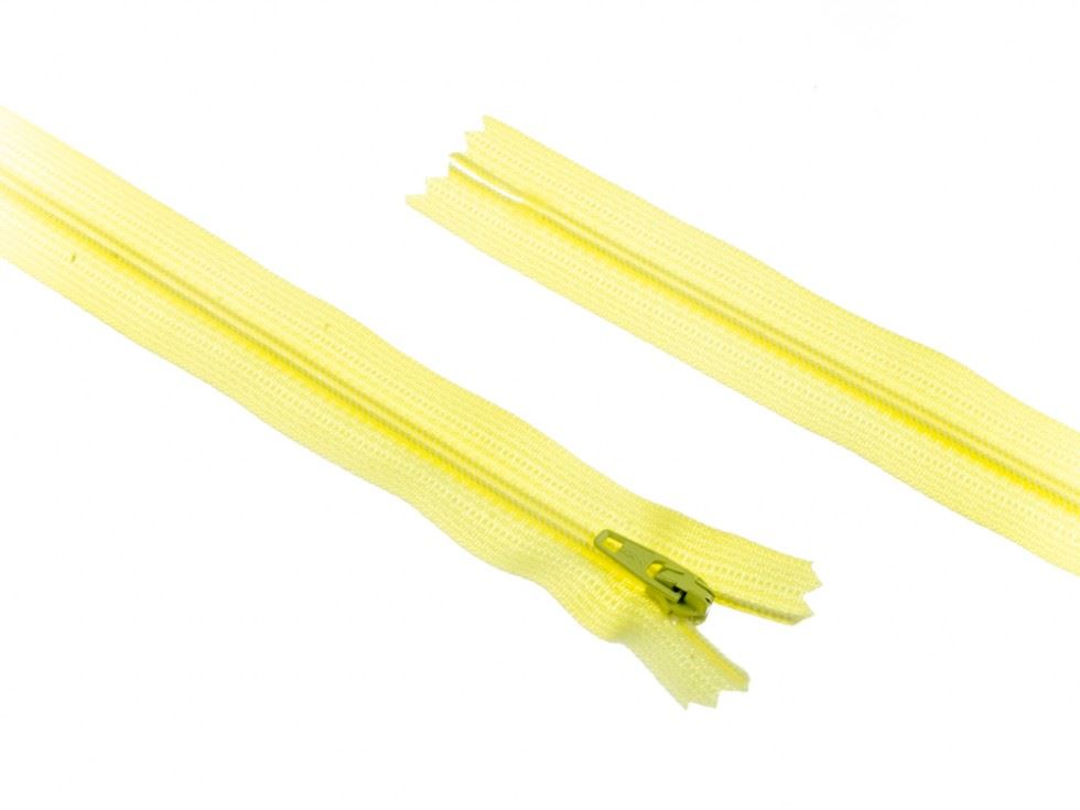 YKK Nylon Closed End Dress Zips Lemon Yellow
 