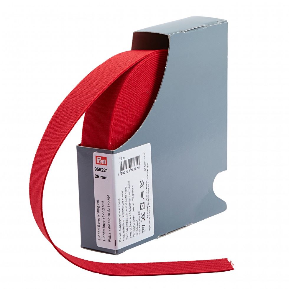 Prym Strong Elastic Tape Red
 