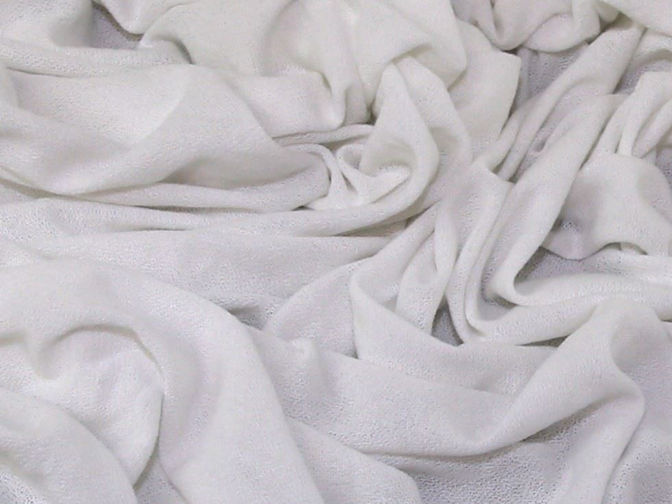 Minerva Core Range Ivory Valetta Crepe Stretch Knit Fabric