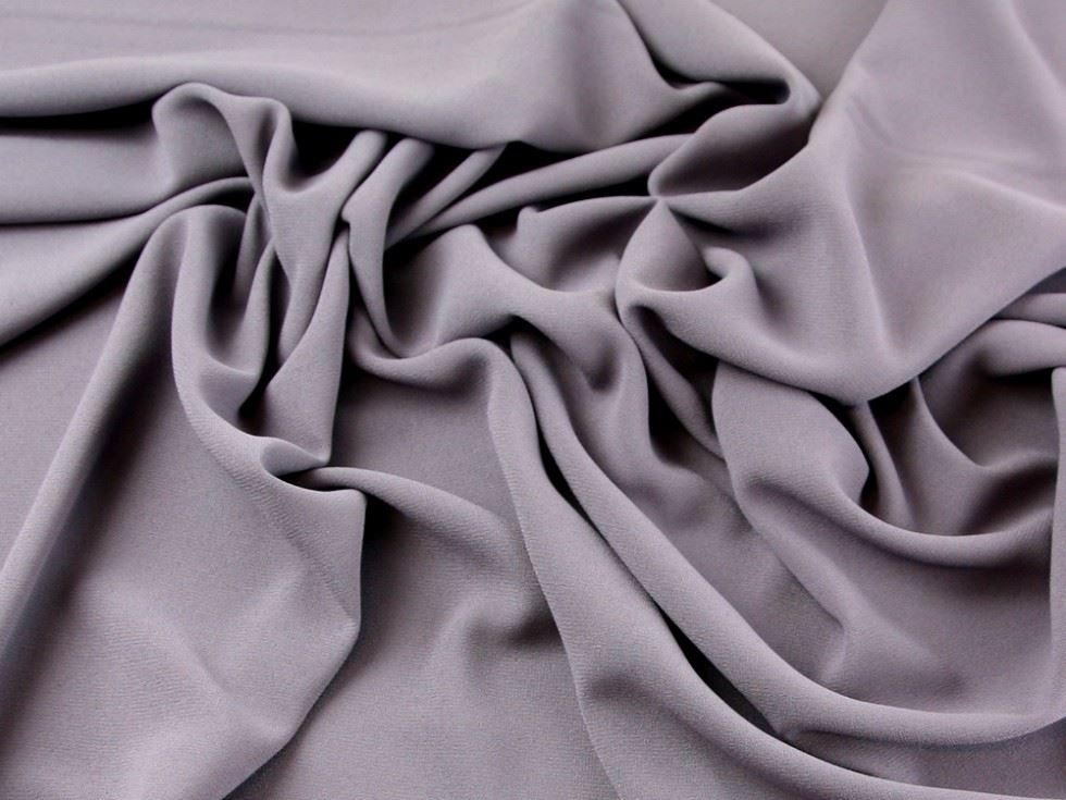 Soft Polyester Crepe Fabric Plain Pink Mauve
 