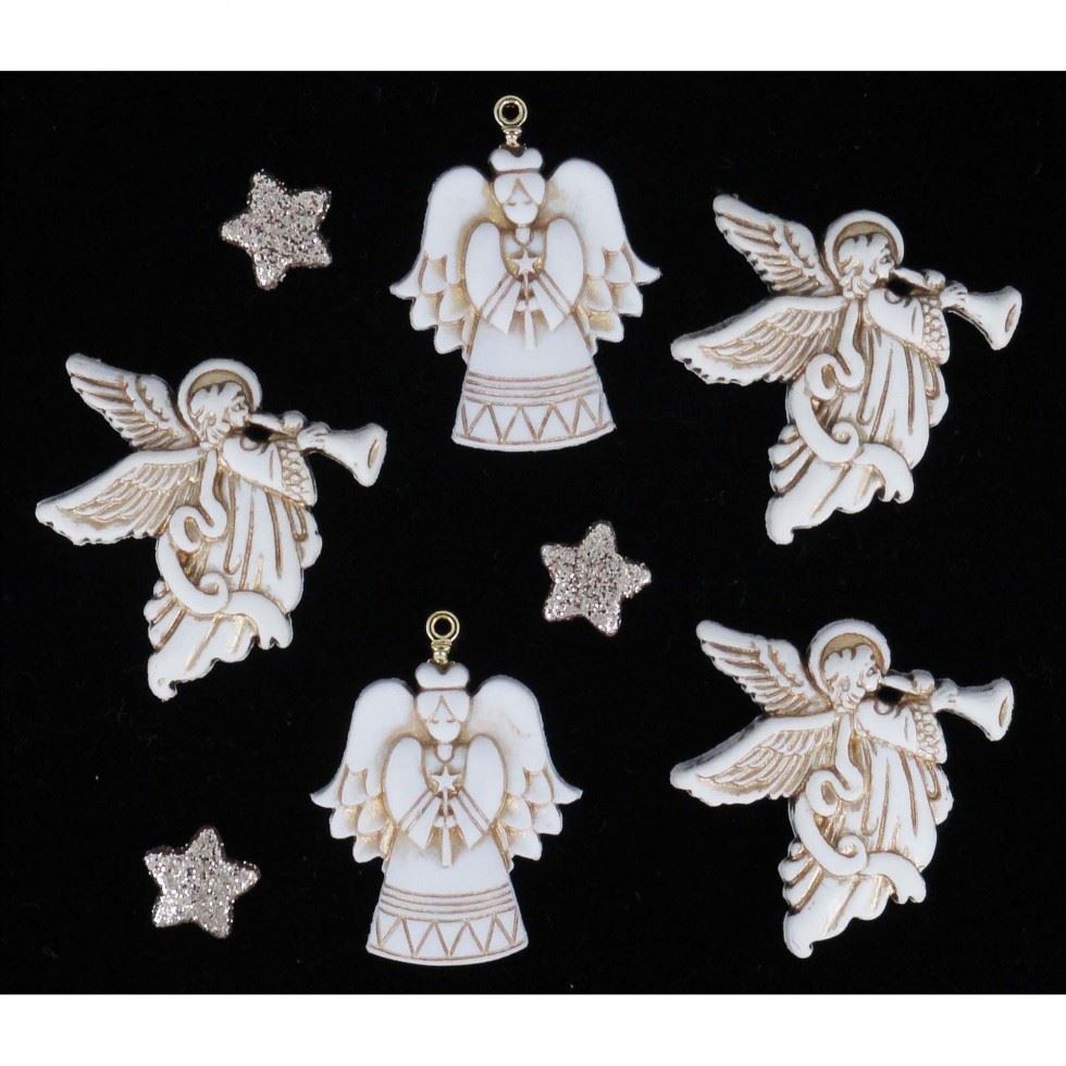 Dress It Up Glitter Angels Buttons
 