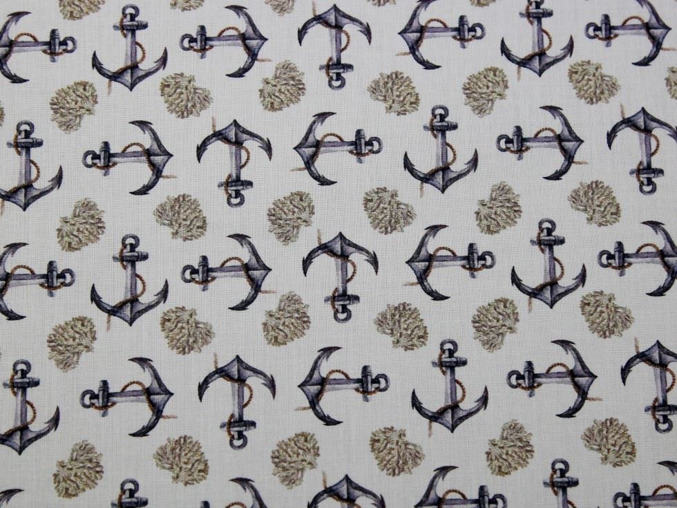 Stof France 100% Cotton Fabric Grey