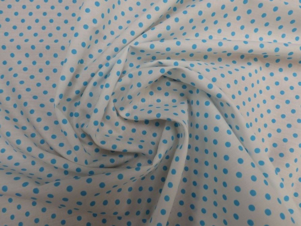 Lady Mcelroy Turquoise Cotton Poplin Fabric