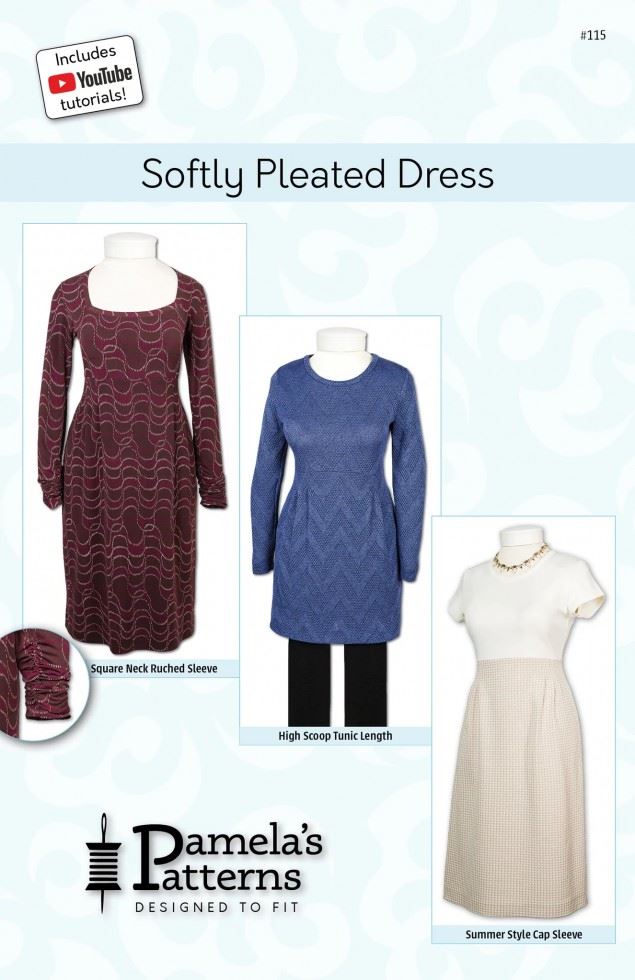 Pamelas Patterns Paper Sewing Pattern Softly Pleated Dress
 