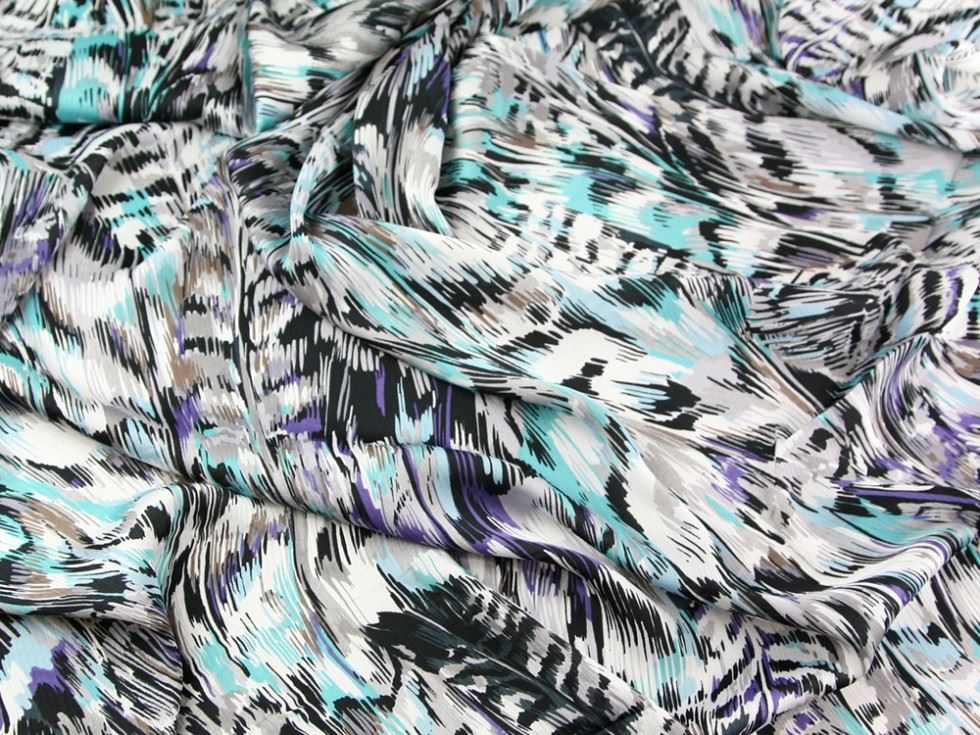 John Kaldor Rosaline Crinkle Satin Fabric Purple
 