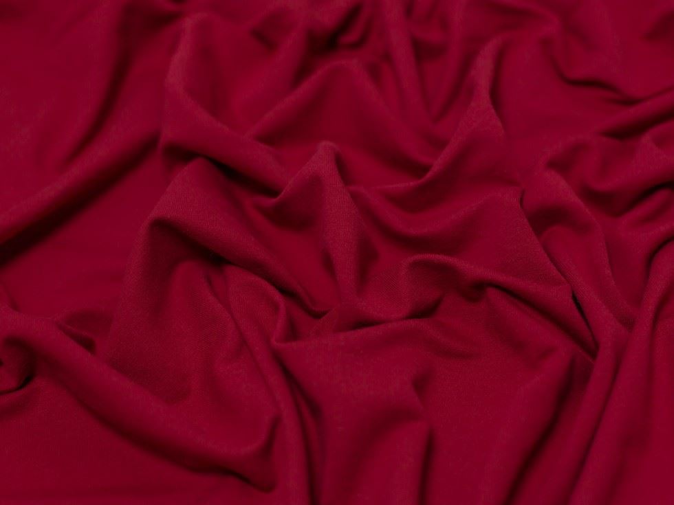 Minerva Core Range Ruby Medium Loop Back French Terry Stretch Knit Fabric