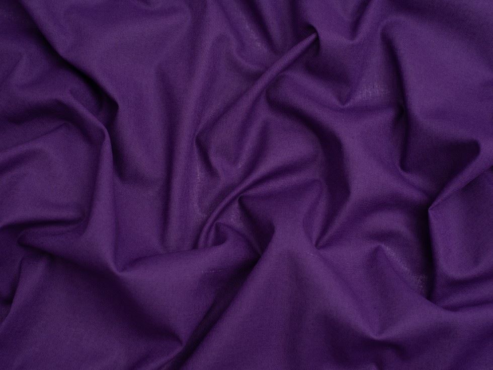 Minerva Core Range Purple 100% Cotton Broadcloth Fabric