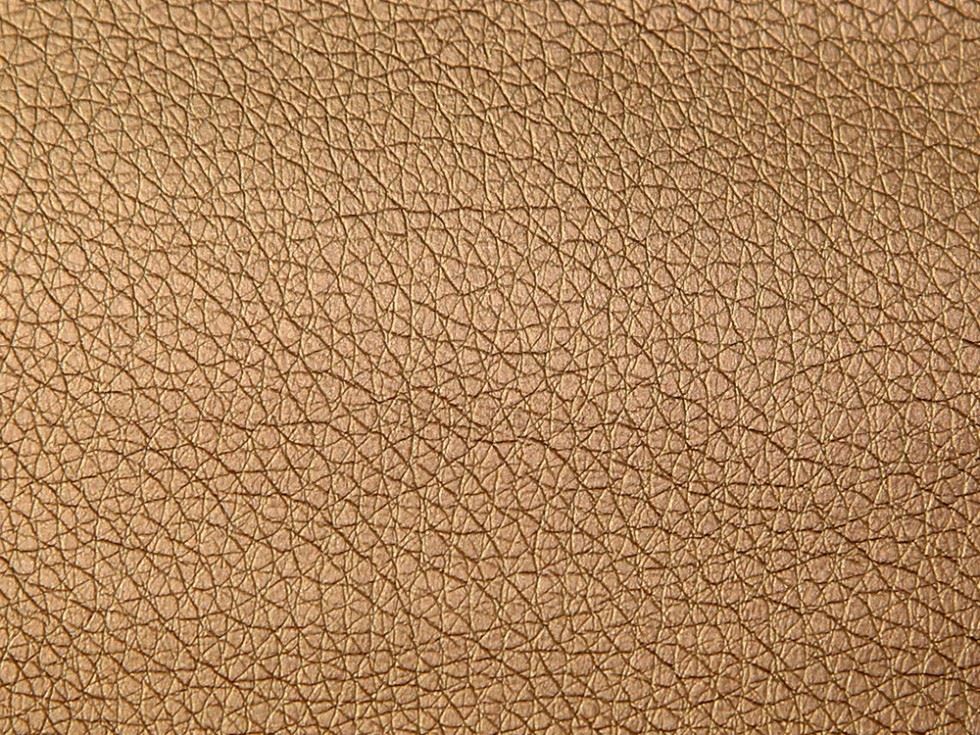 Stof France Heavy Soft Faux Leather Fabric Metallic Brown
 