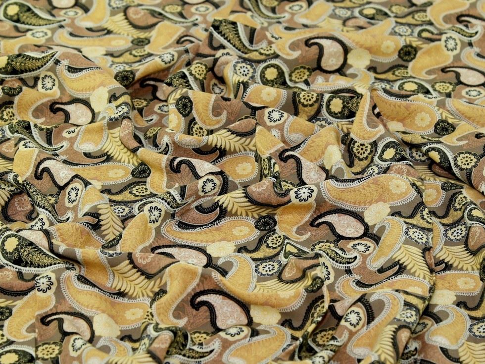 Sand Deadstock Viscose Challis Fabric