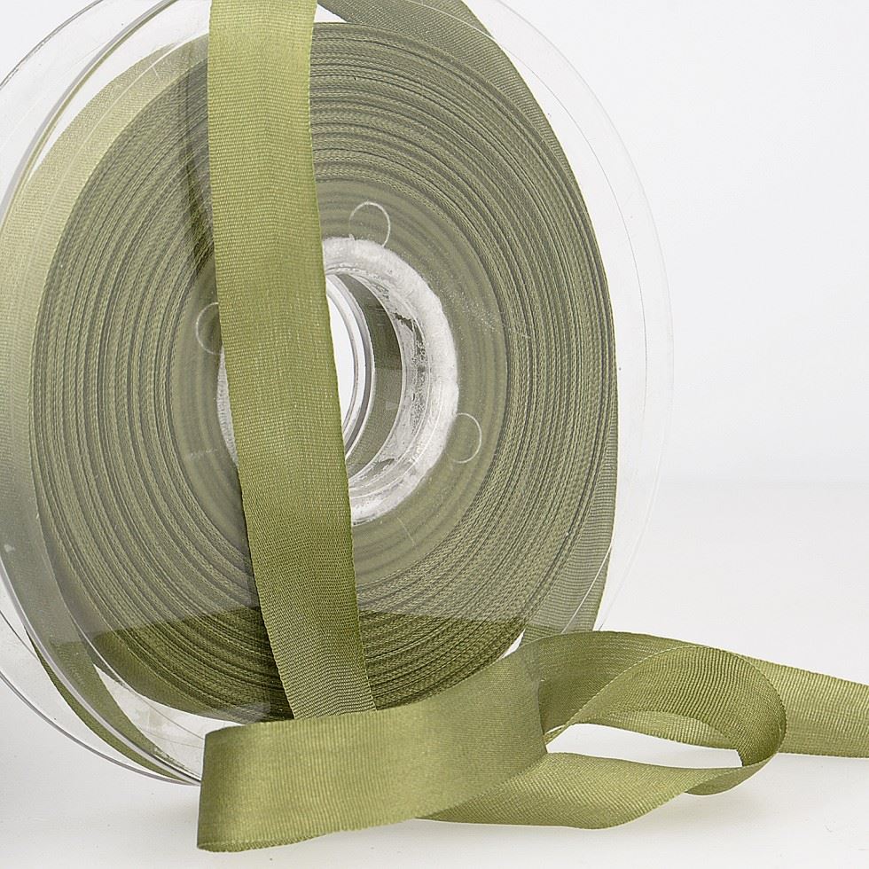 Stephanoise Fine Silk Ribbon Khaki
