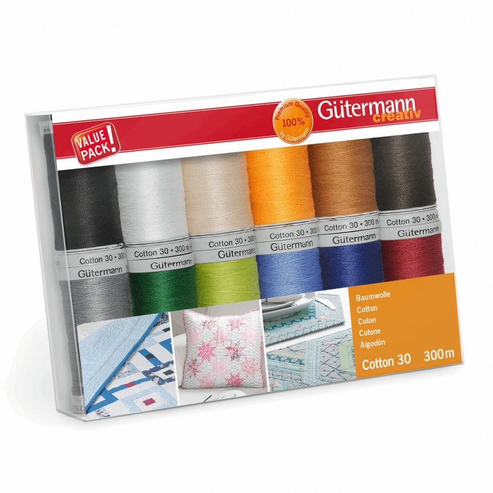 Gutermann No 30 Sulky Cotton Embroidery Thread Set