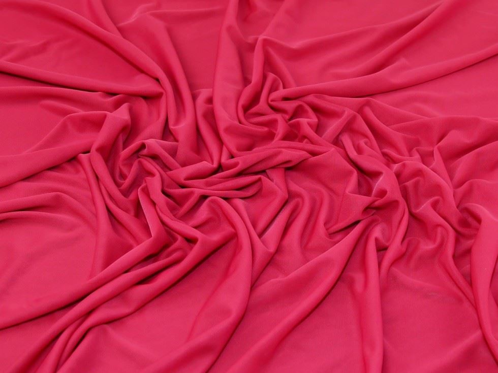 Cerise Pink Deadstock Stretch Mesh Fabric